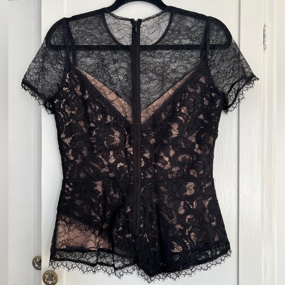 BCBG Lace Peplum Top - Picture 3 of 10